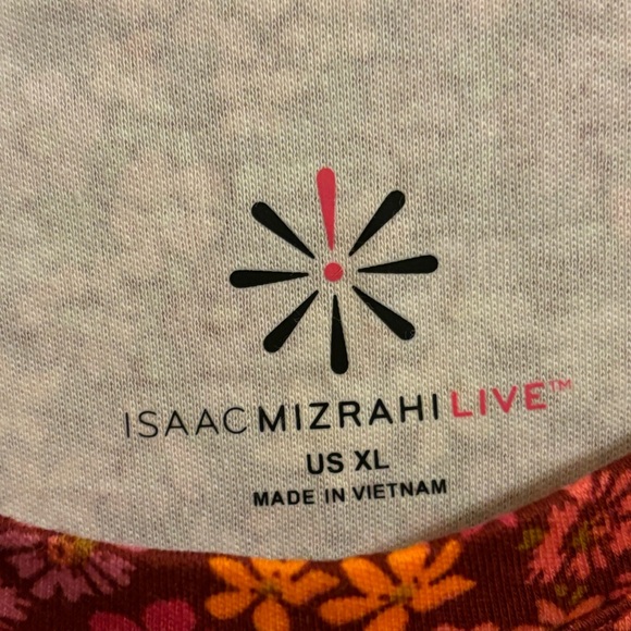 NWOT Isaac Mizrahi Live XL Floral Long Sleeve Shirt - Picture 3 of 5